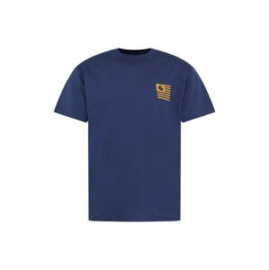 Carhartt WIP Tričko  námornícka modrá / zlatá žltá