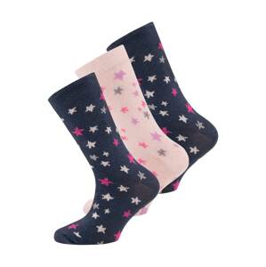 EWERS Ponožky  námornícka modrá / striebornosivá / pitaya / pastelovo ružová