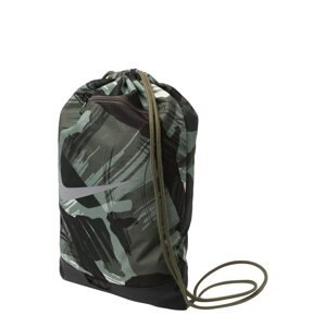 NIKE Športová taška 'Brasilia'  sivá / kaki / pastelovo zelená / čierna