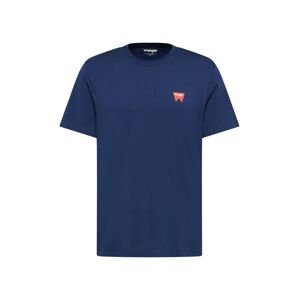 WRANGLER Tričko  námornícka modrá / oranžovo červená / biela