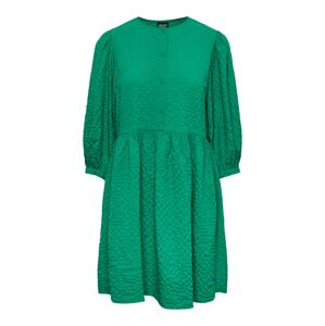 PIECES Košeľové šaty 'Andrea'  trávovo zelená / čierna / biela