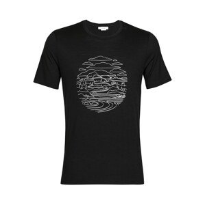 ICEBREAKER Funkčné tričko 'Tech Lite II'  čierna / biela