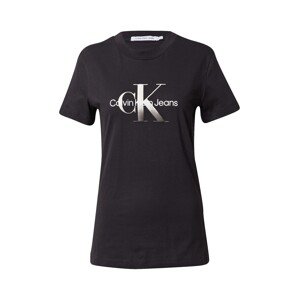 Calvin Klein Jeans Tričko  čierna / platinová