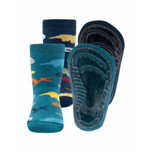 EWERS Ponožky 'Dinos'  nebesky modrá / tmavomodrá / zmiešané farby