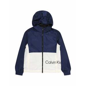Calvin Klein Jeans Prechodná bunda  slonová kosť / tmavomodrá