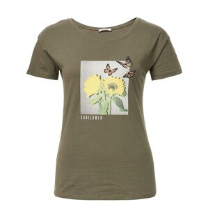 Orsay Tričko 'Butterflow'  svetložltá / sivá / zelená / olivová