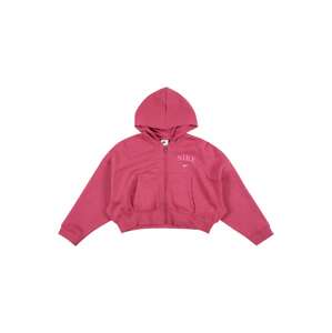 Nike Sportswear Tepláková bunda  farba lesného ovocia / ružová / biela
