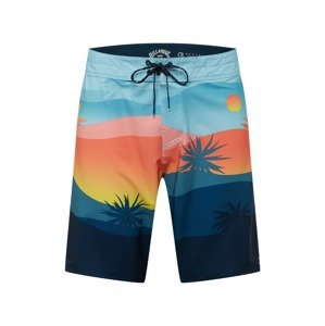 BILLABONG Plavecké šortky 'SUNDAYS PRO'  námornícka modrá / tmavomodrá / oranžová / ružová