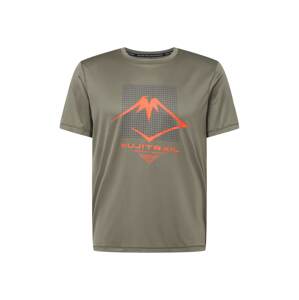 ASICS Funkčné tričko 'Fujitrail'  kaki / oranžová
