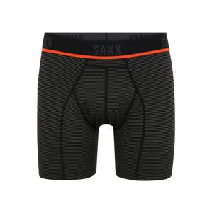 SAXX Športové nohavičky 'KINETIC'  tmavosivá / čierna / neónovo oranžová