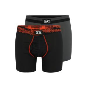 SAXX Športové nohavičky  tmavosivá / tmavooranžová / čierna