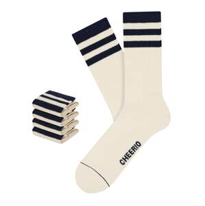CHEERIO* Športové ponožky 'Retro Tennis Type 4P'  čierna / biela