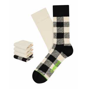 CHEERIO* Ponožky 'Jackcheck'  zelená / čierna / biela