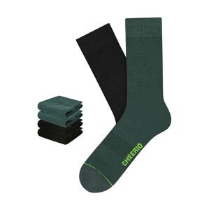 CHEERIO* Ponožky 'Best Friend 4P'  zelená / tmavozelená / čierna