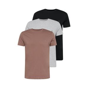 AllSaints Tričko  sivá / fialová / čierna