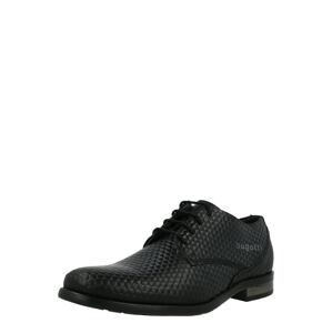 bugatti Šnurovacie topánky 'Licio'  sivá / čierna