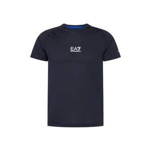 EA7 Emporio Armani Tričko  modrá / tmavomodrá / biela