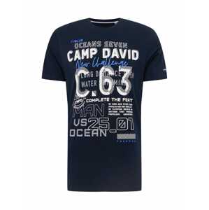 CAMP DAVID Tričko 'Ocean´s Seven'  modrá / tmavomodrá / biela