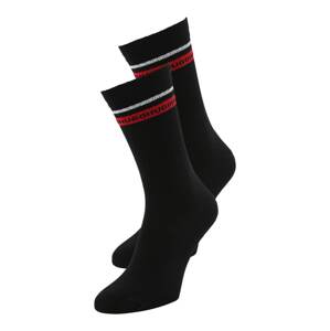 HUGO Ponožky '2P QS RIB BAND  CC'  červená / čierna / biela