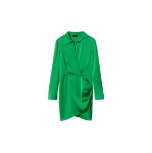 MANGO Večerné šaty 'Pesto'  zelená