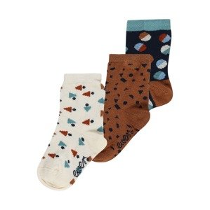 EWERS Ponožky  béžová / tmavomodrá / hnedá