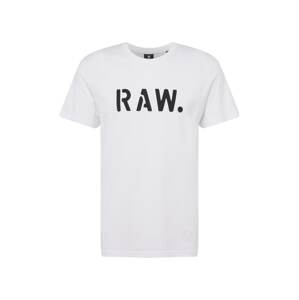 G-Star RAW Tričko 'Stencil'  čierna / biela