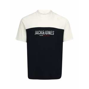 Jack & Jones Plus Tričko 'EDAN'  námornícka modrá / biela