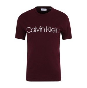 Calvin Klein Tričko  baklažánová / biela