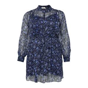 Guido Maria Kretschmer Curvy Collection Košeľové šaty 'Pace'  modrá / biela / tmavomodrá