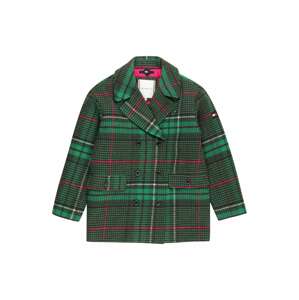TOMMY HILFIGER Kabát 'Check Pea'  zelená / červená / biela