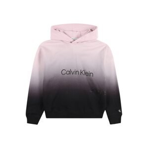 Calvin Klein Jeans Mikina  pastelovo ružová / čierna