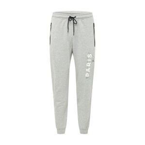 Jordan Športové nohavice 'Paris St.-Germain'  sivá melírovaná / čierna / biela