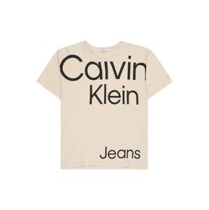 Calvin Klein Jeans Tričko  tmelová / čierna