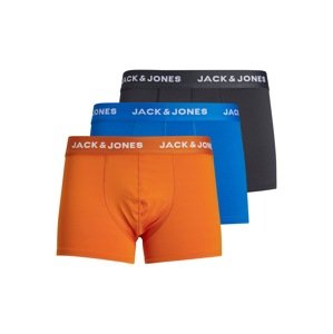 JACK & JONES Boxerky 'AXEL'  modrá / oranžová / čierna / biela