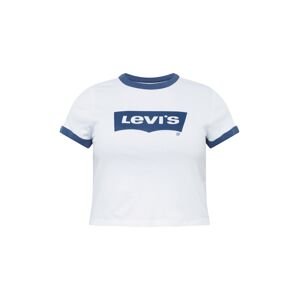 Levi's® Plus Tričko 'PL Graphic Mini Ringer'  tmavomodrá / biela