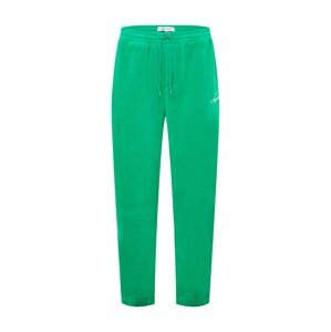 Tommy Jeans Nohavice  trávovo zelená / biela