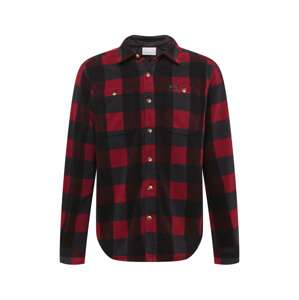 COLUMBIA Funkčná košeľa  bordová / ohnivo červená / čierna