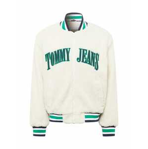 Tommy Jeans Prechodná bunda  námornícka modrá / tmavozelená / biela