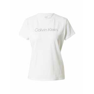 Calvin Klein Performance Funkčné tričko  svetlosivá / biela
