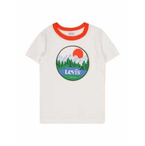 LEVI'S Tričko 'WILDERNESS'  prírodná biela / oranžovo červená / svetlomodrá / zelená