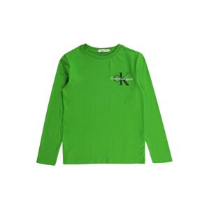 Calvin Klein Jeans Tričko  čierna / biela / trávovo zelená