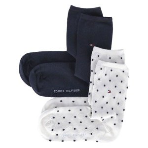 TOMMY HILFIGER Ponožky  biela / tmavomodrá / čierna