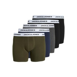 Jack & Jones Plus Boxerky  námornícka modrá / sivá melírovaná / kaki / čierna