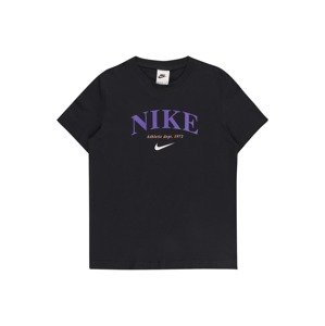 Nike Sportswear Tričko  telová / tmavofialová / čierna / biela