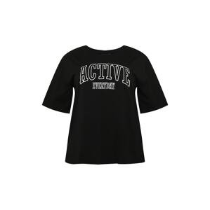Active by Zizzi Funkčné tričko 'ANING'  čierna / biela