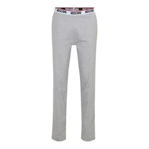 Moschino Underwear Pyžamové nohavice  sivá melírovaná / tmavočervená / čierna / biela