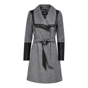 ONLY Prechodný kabát 'ELLY'  sivá melírovaná / čierna