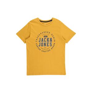 Jack & Jones Junior Tričko  zlatá žltá / námornícka modrá / biela