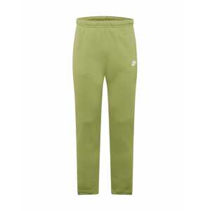 Nike Sportswear Nohavice  svetlozelená / biela