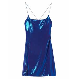 Bershka Kokteilové šaty  modrá